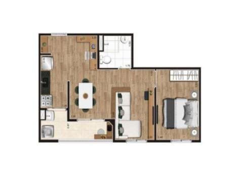 Apartamento à venda com 2 quartos, 43m² - Foto 2