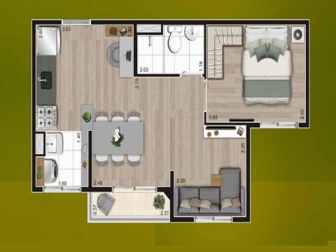 Apartamento à venda com 2 quartos, 37m² - Foto 4