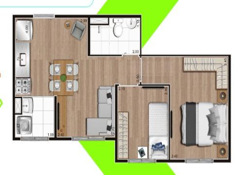 Apartamento à venda com 2 quartos, 35m² - Foto 3