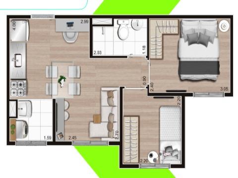 Apartamento à venda com 2 quartos, 35m² - Foto 4