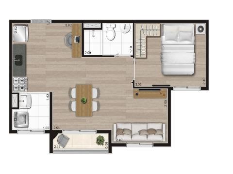 Apartamento à venda com 2 quartos, 38m² - Foto 4