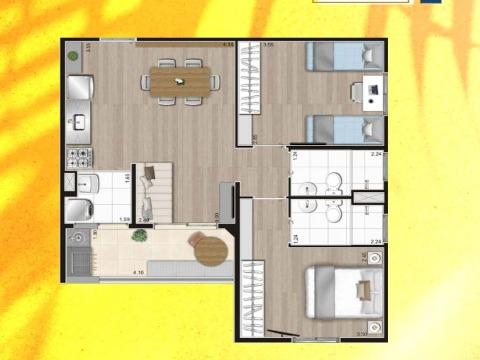 Apartamento à venda com 2 quartos, 50m² - Foto 5