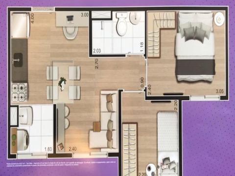 Apartamento à venda com 2 quartos, 35m² - Foto 2