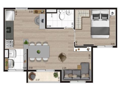 Apartamento à venda com 2 quartos, 37m² - Foto 4