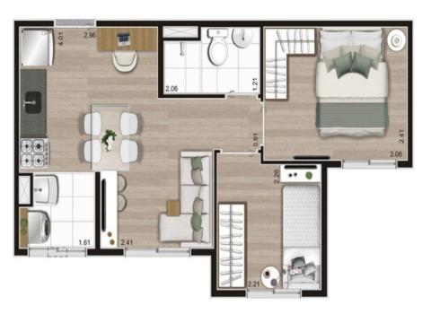 Apartamento à venda com 2 quartos, 35m² - Foto 4